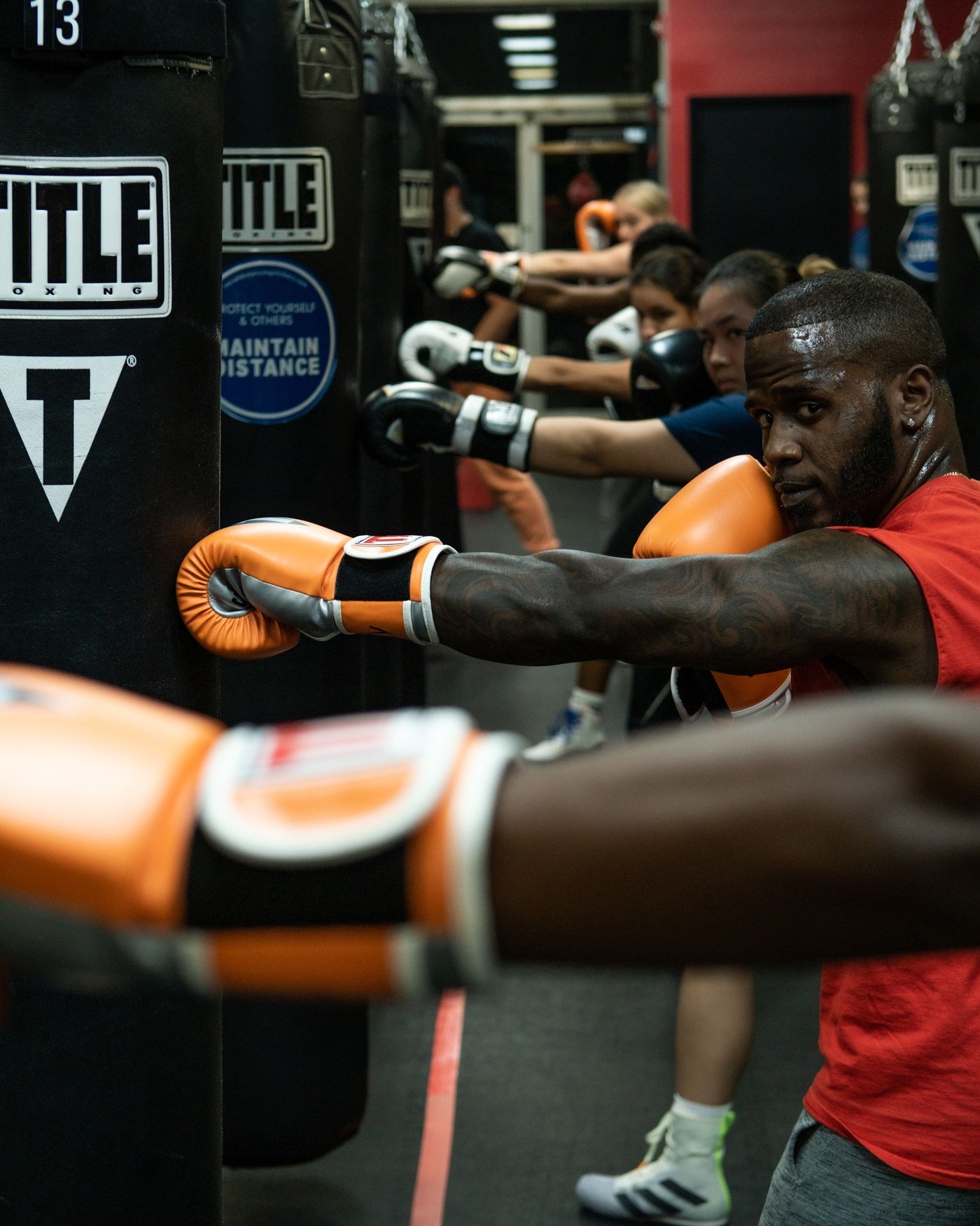 Entrenamiento con bolsas de boxeo